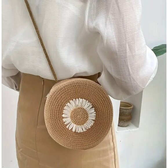 Woven Flower Crossbody - Picture 1 of 5